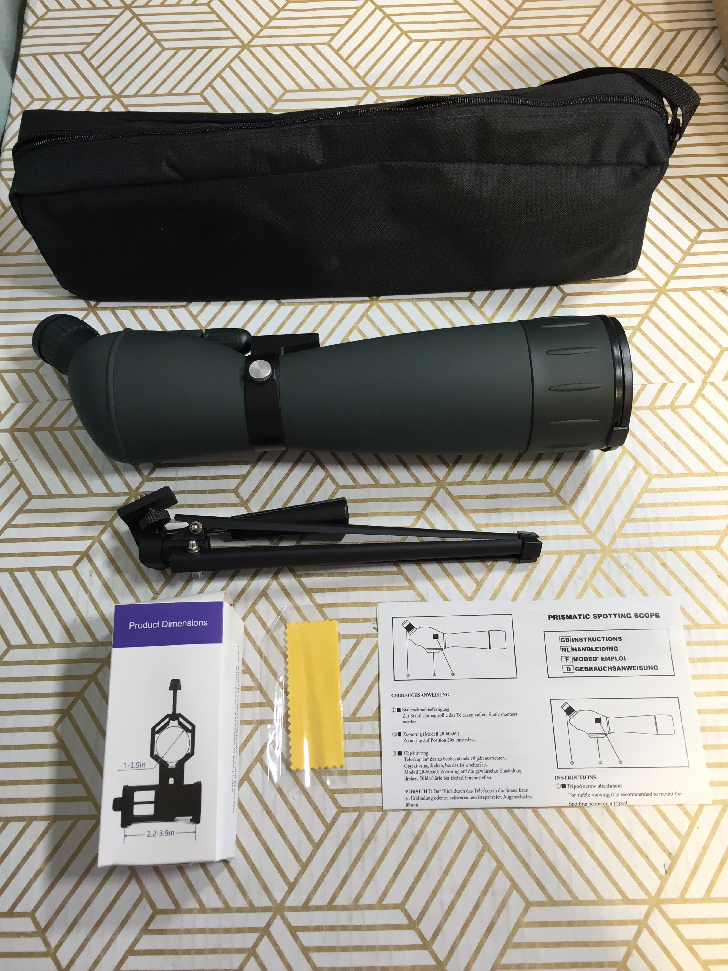 zukakii 2021 Spotting Scopes, 25-75x80 HD Waterproof BAK4 Prism 45 Degree Angled Scope with Tripod & Smartphone Adapter for Target Shooting Hunting Bird Watching (7929804292334)